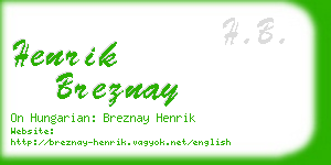 henrik breznay business card